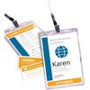 image:imageAvery Customizable Name Badges 6 x 425 LaserInkjet Printable Inserts Including Tickets 25 Vertical Name Tag Holders Includes Lanyards 852075
