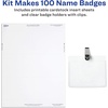 image:imageAvery Customizable Name Badges Clip Style 225 x 35 Clear Name Tag Holders White LaserInkjet Printable Inserts 100 Total 74461100 badges  inserts