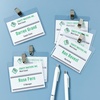 image:imageAvery Customizable Name Badges Clip Style 3 x 4 Clear Name Tag Holders White LaserInkjet Printable Inserts 50 Total 7453640 badges  inserts