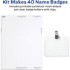 image:imageAvery Customizable Name Badges Clip Style 3 x 4 Clear Name Tag Holders White LaserInkjet Printable Inserts 50 Total 7453640 badges  inserts
