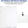 image:imageAvery Customizable Name Badges Clip Style 3 x 4 Clear Name Tag Holders White LaserInkjet Printable Inserts 50 Total 7453650 badges  inserts