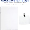 image:imageAvery Customizable Name Badges Clip Style 3 x 4 Clear Name Tag Holders White LaserInkjet Printable Inserts 50 Total 74536500 badges  inserts