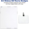 image:imageAvery Customizable Name Badges Clip Style 3 x 4 Clear Name Tag Holders White LaserInkjet Printable Inserts 50 Total 74536name badges  holders