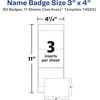 image:imageAvery Customizable Name Badges Cord Hanging Style 3 x 4 LaserInkjet Printable Name Tag Inserts 50 Total 7452050