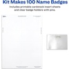 image:imageAvery Customizable Name Badges Pin Style 225 x 35 Clear Name Tag Holders White LaserInkjet Printable Inserts 100 Total 74549100 badges  inserts