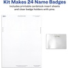 image:imageAvery Customizable Name Badges Pin Style 225 x 35 Clear Name Tag Holders White LaserInkjet Printable Inserts 100 Total 74549200 badges  inserts