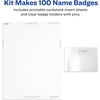 image:imageAvery Customizable Name Badges Pin Style 225 x 35 Clear Name Tag Holders White LaserInkjet Printable Inserts 100 Total 74549holders  inserts