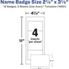 image:imageAvery Customizable Name Badges with Clips 225 x 35 Clear Name Tag Holders with White Printable Inserts 12 Clip Style Name Badges 746511 Pack