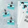 image:imageAvery Customizable Name Badges with Clips 225 x 35 Clear Name Tag Holders with White Printable Inserts 12 Clip Style Name Badges 746511 Pack
