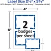 image:imageAvery Customizable Name Tags 213 x 338 White with Blue Border 6 Packs of 100 600 Removable Name Badges Total 44144Blue Border