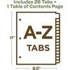 image:imageAvery EcoFriendly Recycled AZ Dividers for 3 Ring Binders 26 Tabs per Set Customizable Table of Contents Multicolor Tabs Great for Organizing Reports Projects and More 11085