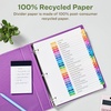 image:imageAvery EcoFriendly Recycled AZ Dividers for 3 Ring Binders 26 Tabs per Set Customizable Table of Contents Multicolor Tabs Great for Organizing Reports Projects and More 11085