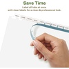 image:imageAvery EcoFriendly Recycled Dividers for 3 Ring Binders 12Tab White Tabs Index Maker Print and Apply Clear Label Strip 5 Sets for 60 Binder Dividers Total 1158212 Tabs