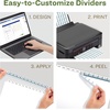 image:imageAvery EcoFriendly Recycled Dividers for 3 Ring Binders 12Tab White Tabs Index Maker Print and Apply Clear Label Strip 5 Sets for 60 Binder Dividers Total 1158212 Tabs