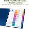 image:imageAvery EcoFriendly Recycled Dividers for 3 Ring Binders 8 Tabs per Set Customizable Table of Contents Multicolor Tabs Great for Organizing Reports Projects and More 3 Sets of 11081