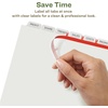 image:imageAvery EcoFriendly Recycled Dividers for 3 Ring Binders 8Tab White Tabs Index Maker Print and Apply Clear Label Strip 5 Sets for 40 Binder Dividers Total 115818 tabs