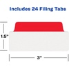 image:imageAvery Filing Ultra Tabs 3 x 15 2Side Writable RedBlueGreen 24 Repositionable File Tabs 74775Assorted