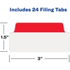 image:imageAvery Filing Ultra Tabs 3 x 15 2Side Writable RedBlueGreen 24 Repositionable File Tabs 74775Assorted