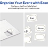 image:imageAvery Flexible Printable Name Tags 213 x 338 White with Gold Border 120 Removable Name Badges 08720