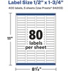 image:imageAvery Glossy Clear Rectangle Labels Sure Feed Technology 05 x 175 400 Glossy Clear Labels LaserInkjet Printable400 labels