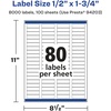 image:imageAvery Glossy Clear Rectangle Labels Sure Feed Technology 05 x 175 400 Glossy Clear Labels LaserInkjet Printable8 000 labels