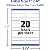 image:imageAvery Glossy Clear Rectangle Labels Sure Feed Technology 1 x 4 200 Glossy Clear Labels LaserInkjet Printable100 labels