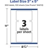 image:imageAvery Glossy Clear Rectangle Labels Sure Feed Technology 3 x 5 30 Glossy Clear Labels PrinttoTheEdge LaserInkjet Printable300 labels