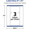image:imageAvery Glossy Clear Rectangle Labels Sure Feed Technology 3 x 5 30 Glossy Clear Labels PrinttoTheEdge LaserInkjet Printable75 labels