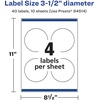 image:imageAvery Glossy Clear Round Labels Sure Feed Technology 35 Diameter 40 Glossy Clear Labels PrinttoTheEdge LaserInkjet Printable40 labels