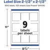 image:imageAvery Glossy Clear Square Labels Sure Feed Technology 25 x 25 90 Glossy Clear Labels LaserInkjet Printable900 labels