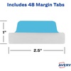 image:imageAvery Margin Ultra Tabs 25 x 1 2Side Writable Assorted Colors 48 Repositionable Page Tabs 74866