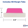 image:imageAvery Margin Ultra Tabs 25 x 1 2Side Writable Assorted Neon Colors 48 Repositionable Page Tabs 74865