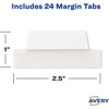 image:imageAvery Margin Ultra Tabs 25 x 1 2Side Writable White 24 Repositionable Page Tabs 7478924 Count Pack of 1