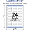 image:imageAvery Matte Clear Rectangle Labels Sure Feed Technology 1 x 2 240 Matte Clear Labels PrintToTheEdge LaserInkjet Printable1 200 labels
