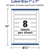 image:imageAvery Matte Clear Rectangle Labels Sure Feed Technology 1 x 7 80 Matte Clear Labels PrinttoTheEdge LaserInkjet Printable80 labels
