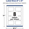 image:imageAvery Matte Clear Rectangle Labels Sure Feed Technology 2 x 3 80 Matte Clear Labels PrinttoTheEdge LaserInkjet Printable200 labels