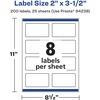 image:imageAvery Matte Clear Rectangle Labels Sure Feed Technology 2 x 35 80 Matte Clear Labels PrinttoTheEdge LaserInkjet Printable200 labels