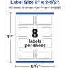 image:imageAvery Matte Clear Rectangle Labels Sure Feed Technology 2 x 35 80 Matte Clear Labels PrinttoTheEdge LaserInkjet Printable80 labels