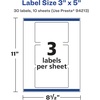 image:imageAvery Matte Clear Rectangle Labels Sure Feed Technology 3 x 5 30 Matte Clear Labels PrinttoTheEdge LaserInkjet Printable30 labels
