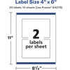 image:imageAvery Matte Clear Rectangle Labels Sure Feed Technology 4 x 6 50 Matte Clear Labels PrinttoTheEdge LaserInkjet Printable20 labels