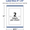 image:imageAvery Matte Clear Rectangle Labels Sure Feed Technology 4 x 6 50 Matte Clear Labels PrinttoTheEdge LaserInkjet Printable200 labels