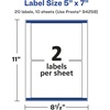 image:imageAvery Matte Clear Rectangle Labels Sure Feed Technology 5 x 7 20 Matte Clear Labels LaserInkjet Printable20 labels
