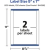 image:imageAvery Matte Clear Rectangle Labels Sure Feed Technology 5 x 7 20 Matte Clear Labels LaserInkjet Printable200 labels