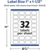 image:imageAvery Matte Clear Rectangle Labels with Sure Feed 1 x 15 320 Count PrinttoTheEdge Laser and Inkjet Compatible3 200 labels