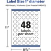 image:imageAvery Matte Clear Round Labels Sure Feed Technology 1 Diameter 480 Matte Clear Labels PrinttoTheEdge LaserInkjet Printable480 labels