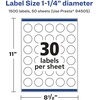 image:imageAvery Matte Clear Round Labels Sure Feed Technology 125 Diameter 300 Matte Clear Labels PrinttoTheEdge LaserInkjet Printable1 500 labels