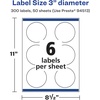image:imageAvery Matte Clear Round Labels Sure Feed Technology 3 Diameter 60 Matte Clear Labels PrinttoTheEdge LaserInkjet Printable300 labels