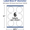 image:imageAvery Matte Clear Round Labels Sure Feed Technology 3 Diameter 60 Matte Clear Labels PrinttoTheEdge LaserInkjet Printable600 labels