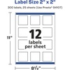image:imageAvery Matte Clear Square Labels Sure Feed Technology 2 x 2 120 Matte Clear Labels PrinttoTheEdge LaserInkjet Printable300 labels