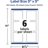 image:imageAvery Matte Clear Square Labels Sure Feed Technology 3 x 3 60 Matte Clear Labels PrinttoTheEdge LaserInkjet Printable150 labels
